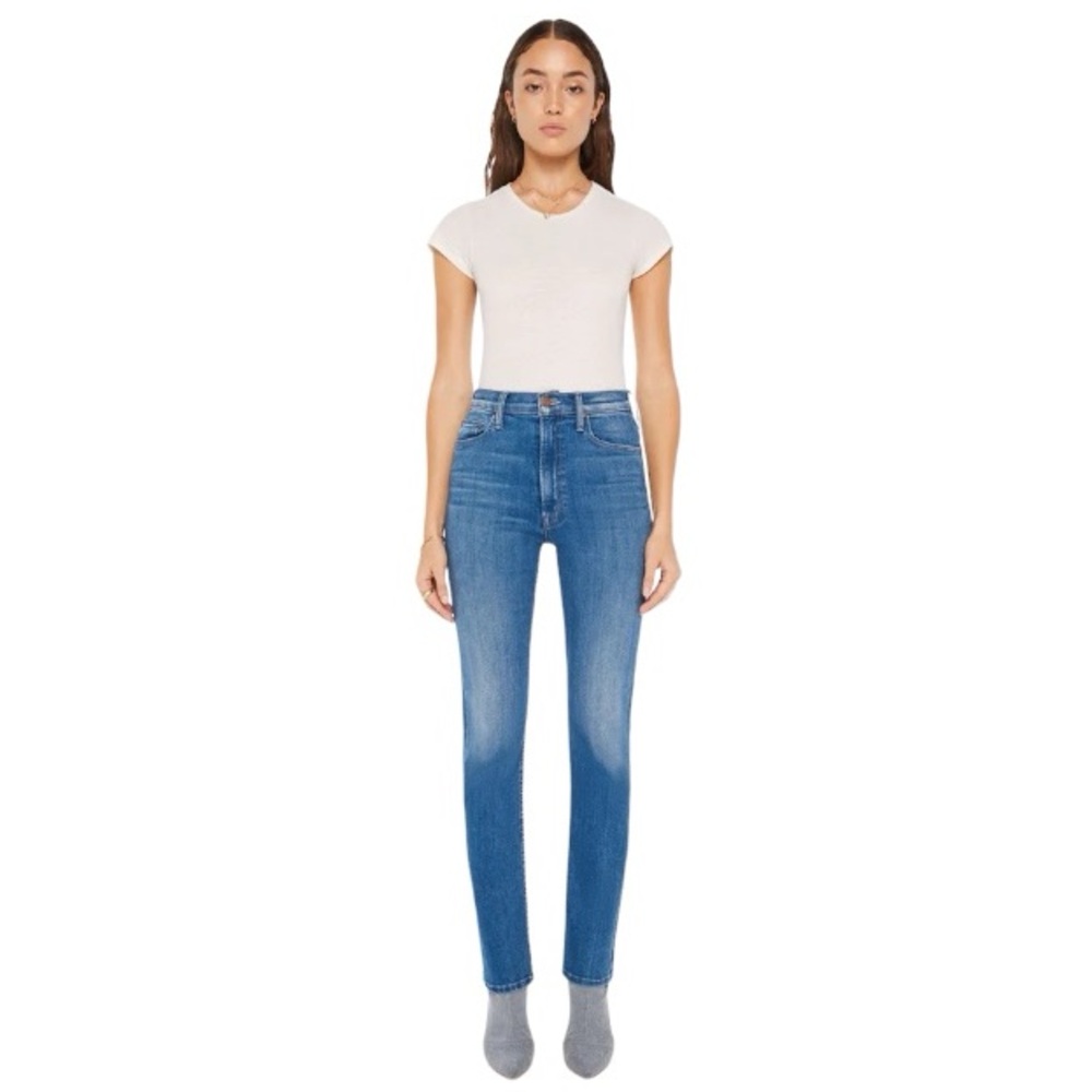 Mother Superior High Waisted Rider Ankle Jean in Running With Scissors